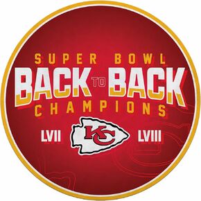 Rico Industries NFL Football Kansas City Chiefs Back to Back Champs Shape Cut Pennant - Home and Living Room Décor - Soft Felt EZ to Hang