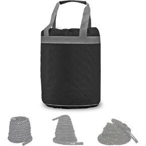 MBOOM Battle Training Rope Storage Bag - Black and Grey Color Block Design, H24 x D16