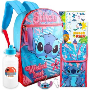 Disney Lilo and Stitch Backpack with Lunch Box for Girls - Bundle with Stitch Backpack, Stich Lunch Bag, Tattoos, More | Lilo and Stitch Backpack Set