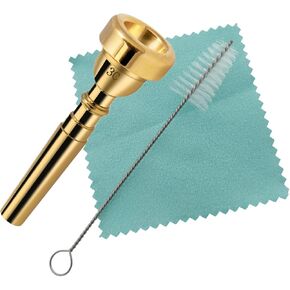 مجموعة قطع الفم البوق 3C، نحاس مطلي بالفضة، للمبتدئين إلى المحترفين، متينة وموثوقة، مع فرشاة تنظيف وقطعة قماش تلميع فضية in Kuwait