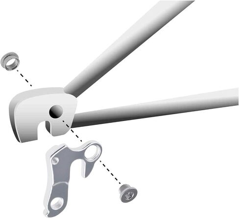 خلق فكرة 2X الفضة الدراجة الخلفية والعتاد الميكانيكية Derailleur شماعات سبائك الألومنيوم والعتاد الإطار التسرب محول مع مسامير للدراجات الجبلية in Saudi Arabia