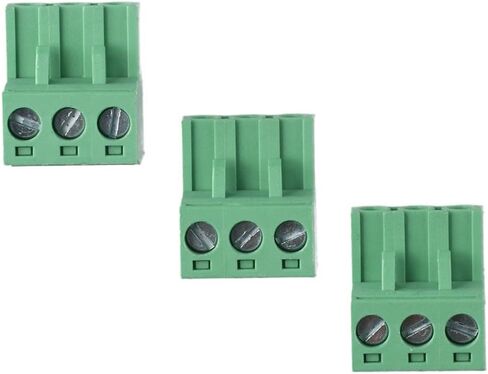 6Pcs Terminal Connector, 5.08mm Pitch 3 Pole PCB Mount PCB Screw, Male & Female 3 Pin Terminal Block for Communication Equipment in Saudi Arabia