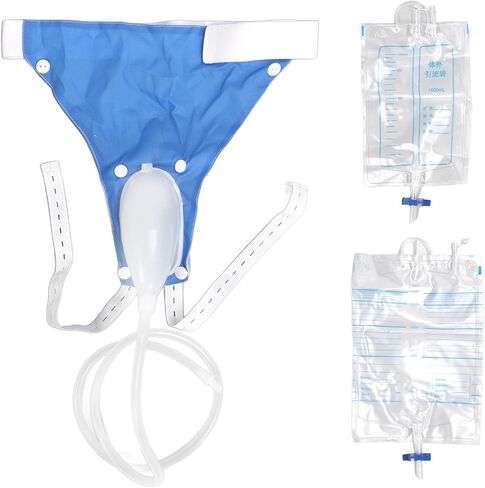 Female Urinal, Wearable Urinal Pee Holder, Portable Reusable Urinal External Catheter Urine Collector for Women Catheter Women Urine Bag Collector 1000ML 2000ML in Saudi Arabia