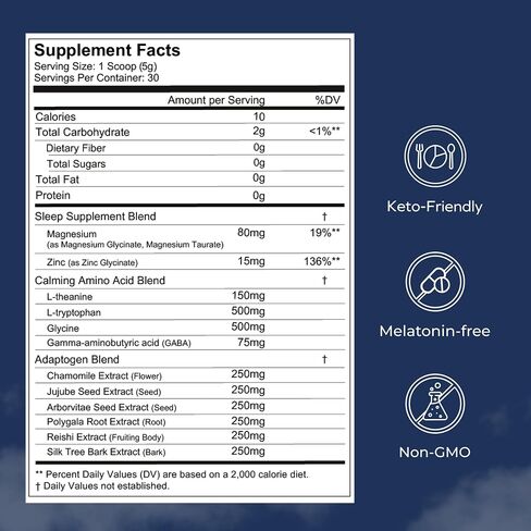 MoonBrew Magnesium Wild Berry: مساعد طبيعي للنوم خالٍ من الميلاتونين | 14 نوعًا من الأطعمة الفائقة التي تحتوي على جليسينات المغنيسيوم والمُكَوِّنات | كيتو ونباتي | استمتع بالسخونة أو البرودة - 30 حصة in Saudi Arabia