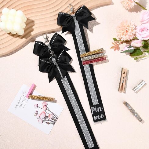 CEELGON Cheer Ribbon for Backpack, Glitter Pin Strap, Cheer Keychain Bulk Gifts, Cheerleader Bag Tag Holder in Saudi Arabia