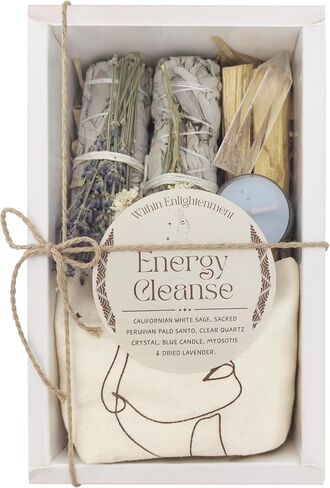 حزمة Sage Smudge - مجموعة Sage Smudge Kit - مجموعة Palo Santo & Sage Sticks - حزمة White Sage - ملحقات التأمل والهدايا الروحية (تطهير الطاقة) in Saudi Arabia