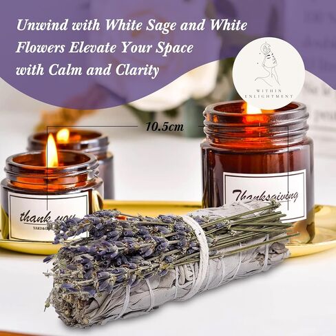 Sage Smudge Bundle - White Sage Smudge Kit - Palo Santo & Sage Sticks Kit - White Sage Bundle - Meditation Accessories & Spiritual Gifts (Energy Cleanse) in Saudi Arabia