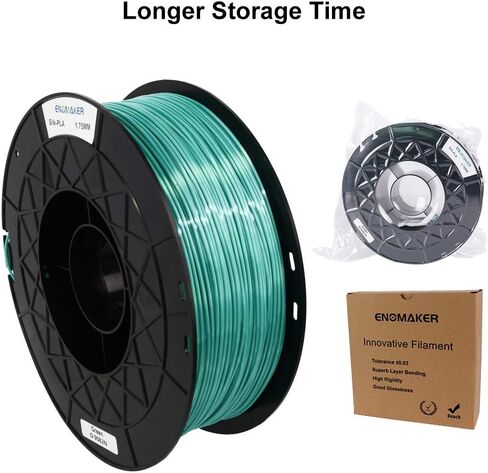 3D Printer Silk PLA Green 1.75MM Filament for Creality Ender 3 V2,Ender 3 pro V2 in Saudi Arabia