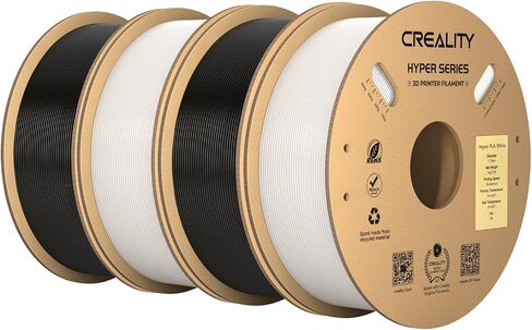 Creality Hyper PLA Filament 1.75mm, 3D Printer Filament, for High-Speed Printing, Neatly Wound Filament, Durable and Strong Toughness Dimensional Accuracy +/-0.02mm, 2.2lbs(1kg)/Spool*4 in Saudi Arabia