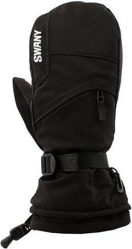 SWANY Men's X-Over Sports Insulated Adjustable Quick-Drying Warm Durable Flexible Leather Winter Mittens in Saudi Arabia