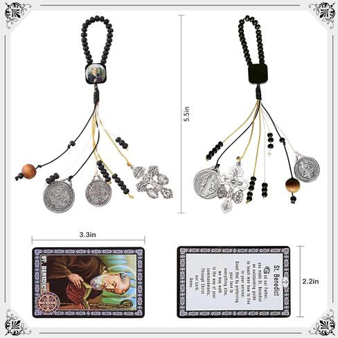 ميداليات سانت بنديكت للباب مع بطاقات صلاة العفو الصليب، مجموعة هدايا كاثوليكية لمباركة المنزل لديكور شماعات باب المنزل الجديد، ميدالا دي سان بينيتو لا كروز ديل بيردون كاتوليكا، إسكابولاريوس كاتوليكوس in Kuwait