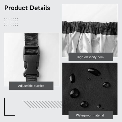 غطاء قارب، غطاء قارب للرسو والقطر في جميع الأحوال الجوية للقوارب الخارجية على شكل V وقوارب I/O Bass، يناسب ما يصل إلى 14-16 قدمًا وعرضه 96 بوصة، أسود in Kuwait