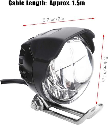 Bike Horn Light, 12V-80V 2 in 1 Horn LED Head Electric Bike Front Light for Electric Bike, Scooter, Etc in Saudi Arabia