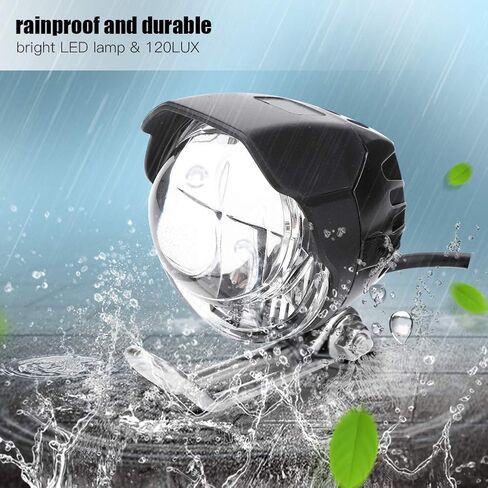 Bike Horn Light, 12V-80V 2 in 1 Horn LED Head Electric Bike Front Light for Electric Bike, Scooter, Etc in Saudi Arabia