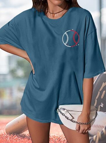 Baseball Shirts Women Oversized: Baseball Mom Tshirt Hey Batter Batter Swing Softball Graphic Tee Ballparks Tops in Kuwait