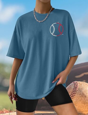 Baseball Shirts Women Oversized: Baseball Mom Tshirt Hey Batter Batter Swing Softball Graphic Tee Ballparks Tops in Kuwait