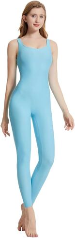 speerise Women's Tank Sleeveless One Piece Jumpsuit Sexy Low U Neck Romper Full Body Yoga Playsuit in Saudi Arabia