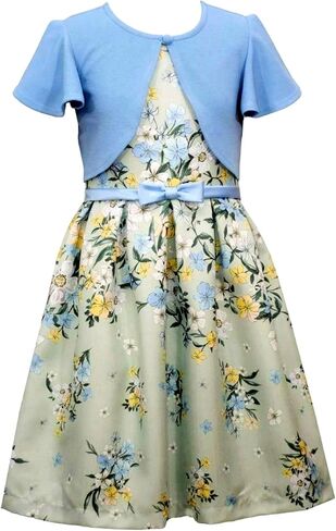 Bonnie Jean Girl's Easter Dress - Floral Dress with Short Sleeve Cardigan for Baby, Toddler, Little and Big Girls in Saudi Arabia