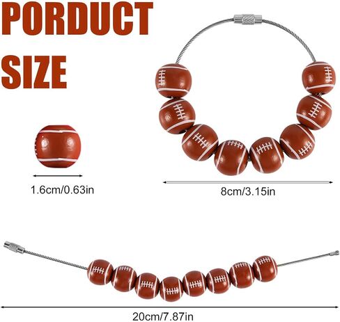 2pcs Sports Charms for Bogg Bag, Decorative Wooden Beads Accessories Charm Sports Ball Charms Decoration Compatible with Bogg Bags Handbag Beach Tote Bags in Saudi Arabia