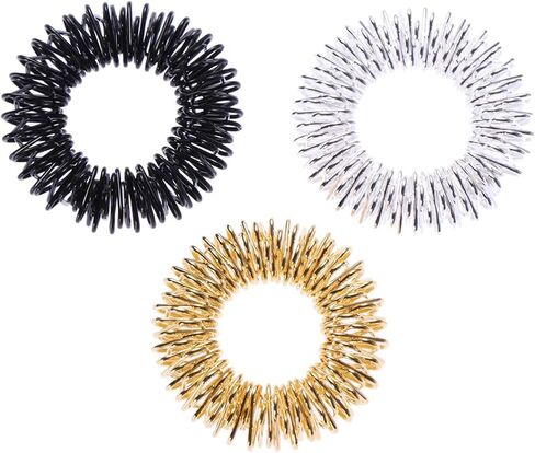 12pcs Spiky Sensory Finger Massage Finger Massager Golden Silver Black in Saudi Arabia