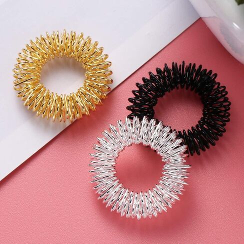 12pcs Spiky Sensory Finger Massage Finger Massager Golden Silver Black in Saudi Arabia