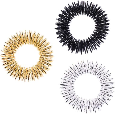 12pcs Spiky Sensory Finger Massage Finger Massager Golden Silver Black in Saudi Arabia