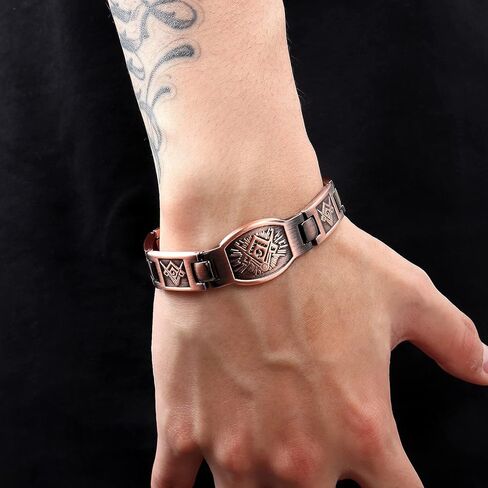 سوار نحاسي للرجال مجوهرات نحاسية مغناطيسية ماسونية قابلة للتعديل in Kuwait