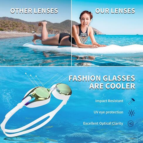 Polarized Swimming Goggles Anti-fog Anti-UV Waterproof Swim Goggles Adult Men Women in Saudi Arabia