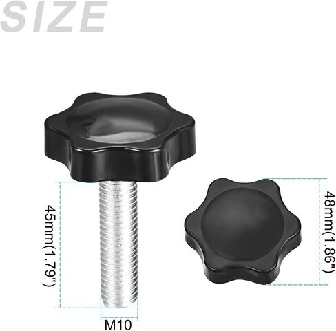 METALLIXITY Clamping Handle Screw Knobs (M10x40mm) 1Pcs, Metal Star-Shape Grips - for Housing Construction, Lathe Machine, Industry Equipment in Saudi Arabia