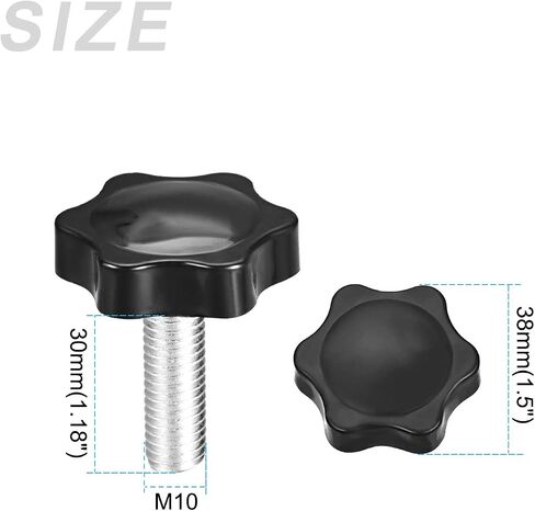 METALLIXITY Clamping Handle Screw Knobs (M10x40mm) 1Pcs, Metal Star-Shape Grips - for Housing Construction, Lathe Machine, Industry Equipment in Saudi Arabia