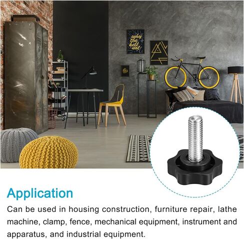METALLIXITY Clamping Handle Screw Knobs (M10x40mm) 1Pcs, Metal Star-Shape Grips - for Housing Construction, Lathe Machine, Industry Equipment in Saudi Arabia