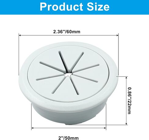 2 Pcs Cable Wire Grommet 2 Inch Desk Grommet 50mm Cable Hole Cover for Office Desk Cable Cord (Grey) in Saudi Arabia