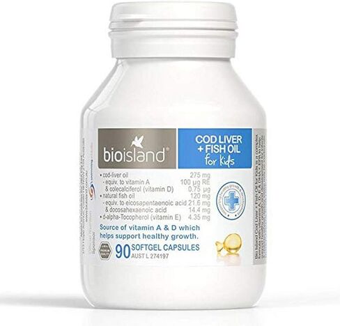 Bio Island Cod Liver + Fish Oil 90 Capsules in Saudi Arabia