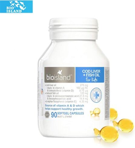 Bio Island Cod Liver + Fish Oil 90 Capsules in Saudi Arabia