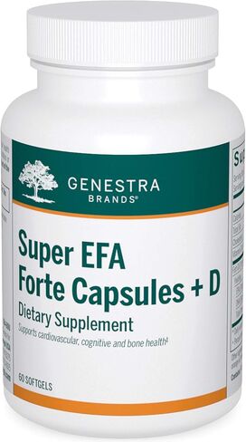 كبسولات جينيسترا سوبر EFA Forte + D | تركيبة زيت السمك لدعم الصحة المعرفية والقلب والأوعية الدموية والمفاصل | 60 كبسولة هلامية in Kuwait