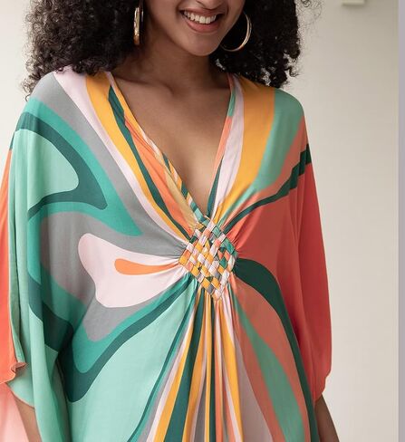Bestyyou Women's Printed Long Caftans Swimsuit Cover Up Loungewear Ethnic Kaftan Maxi Beach Dress Swimwear Beachwear in Saudi Arabia
