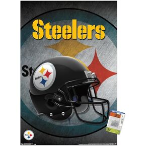 NFL Pittsburgh Steelers - Helmet 16 Wall Poster with Push Pins