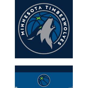 Trends International NBA Minnesota Timberwolves-Logo 20 Wall Poster, 22.375" x 34", Premium Unframed Version