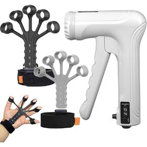 Hand Grip Strengthener- Forearm Exerciser, Grip Strength Trainer, Hand Strength-Adjustable Resistance 11-132LBS Forearm Workout with Digital Counter,Finger Exerciser, Finger Strength Trainer Combo Set