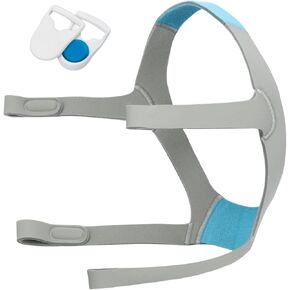 Large N20 Headgear Replacement Headgear for ResMed AirFit/AirTouch Full Face Mask Headgear Strap, Features Magnetic Headgear Clips - Airfit N20 and Airtouch N20 Headgear, Blue (1 Pack)