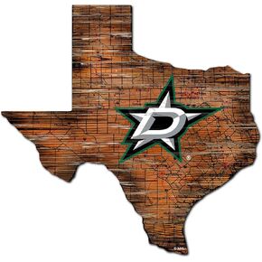 Fan Creations NHL Dallas Stars Unisex Dallas Stars Mini Roadmap State Sign, Team Color, 12 inch