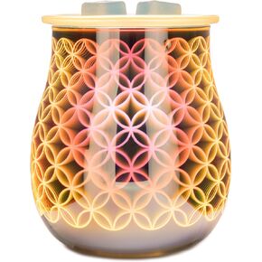 Scentsationals 3D Circles Wax Warmer, Scented Wax Cube Melter, Vintage Electric Fragrance Burner, Wickless Candle Air Freshener, Full Size Home Décor, House Decoration Gift