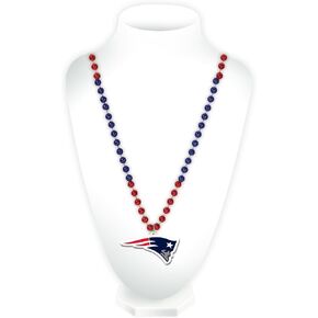 Rico Industries NFL New England Patriots Team Logo Mardi Gras Style Beads