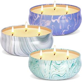 Citronella Candles Outdoor, 3 Packs 9oz Large 3-Wick Natural Soy Wax Candle for Home Patio, 150 Hours Burning Time Lemograss Summer Candle Bulk for Outside Garden Yard Balcony, Camping