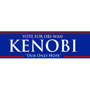 Vote for OBI-Wan Kenobi Our Only Hope Funny Vinyl Decal Wall Laptop Car Bumper Sticker 5"