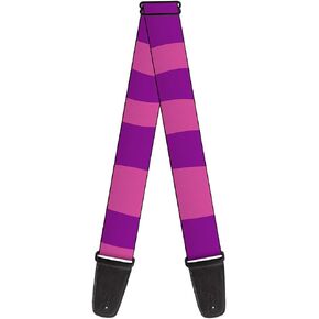 Buckle-Down Guitar Strap - Cheshire Cat Stripe Pink/Purple - 2" Wide - 29-54" Length