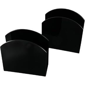 Napkin Holder, 4 Pack Black Acrylic Thickened U-shaped Napkin Holders for Tables, Cocktail Wave napkin Holders for Dinner Kitchen Restaurant Home Decor Bar Cafe(A)