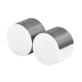 Thin Round Disc Magnets 3/4x1/32 - Magnetic Sticker Holder Fastener Scrapbooking Crafting Circle 20x1mm Slim Flat Magnet Disk (32 Pack)