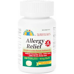 GeriCare Allergy Relief Chlorpheniramine Maleate 4 mg, Antihistamine Tablets, 100 Count, (Pack of 1)