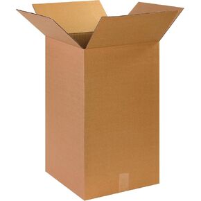 PARTNERS BRAND 14 x 14 x 24 Corrugated Cardboard Boxes, Tall 14"L x 14"W x 24"H, Pack of 15 | Shipping, Packaging, Moving, Storage Box for Home or Business, Strong Wholesale Bulk Boxes